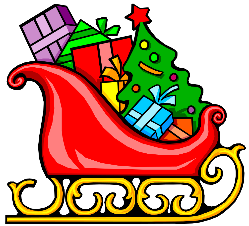 OnlineLabels Clip Art - Sleigh With Presents